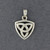 Sterling Silver Triangle Trinity Knot Pendant
