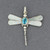 Mother of Pearl & Blue Topaz Dragonfly Pendant