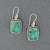Sterling Silver Blue Copper Turquoise Earrings