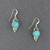 Sterling Silver Turquoise Dotted Circle Earrings