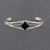 Sterling Silver Small Onyx Diamond Cuff