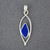 Sterling Silver Droplet Sea Glass Pendant