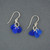 Sterling Silver Cobalt Sea Glass Bauble Earrings