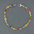 Amber Multi Color Circle and Marquis Link Bracelet