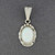 Sterling Silver White Opal Detailed Oval Pendant