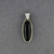 Sterling Silver Onyx Small Oval Pendant