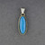 Sterling Silver Denim Lapis Small Oval Pendant