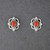 Sterling Silver Coral Framed Post Earrings