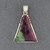 Sterling Silver Ruby Zoisite Triangle Pendant