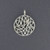 Sterling Silver Swirl in Circle Pendant