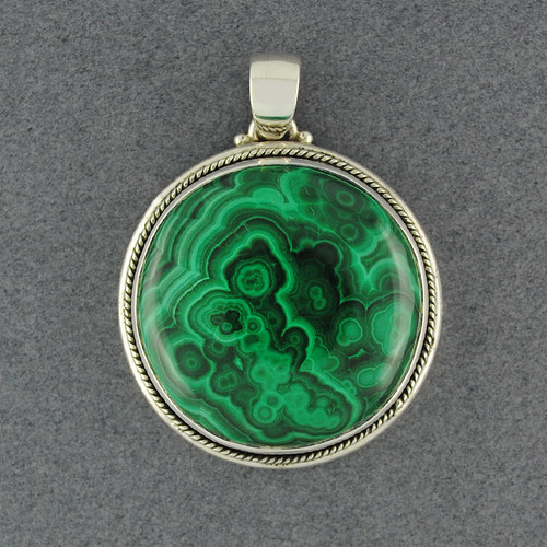 Amazon.com: 14K Yellow Gold Plated Over 925 Sterling Silver Dark Green  Malachite Large Pendant; May Taurus Birthstone Necklace; Unique Jewelry For  Women ; Handmade Vintage Style Malachite Necklace For Women : Handmade  Products