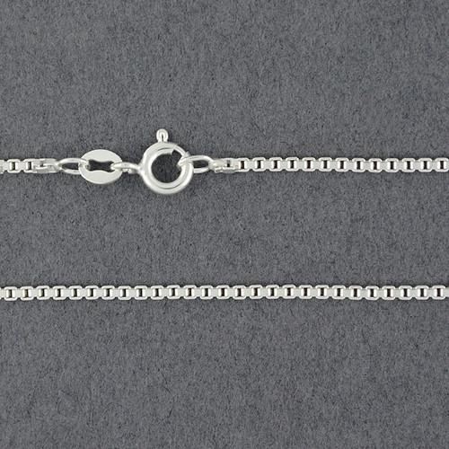 Sterling Silver 3mm Box Chain Necklace for Men Heavy Weight Mirror Cut  Square Nickel Free Italy, 16 inch | Amazon.com