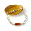 Bead color Cinnamon, this is a glossy glaze. Sisu Beads Rhea Cremation Ash Bracelet