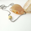 Birch, a glossy glaze. Sisu Beads Classic Cremation Ash Necklace