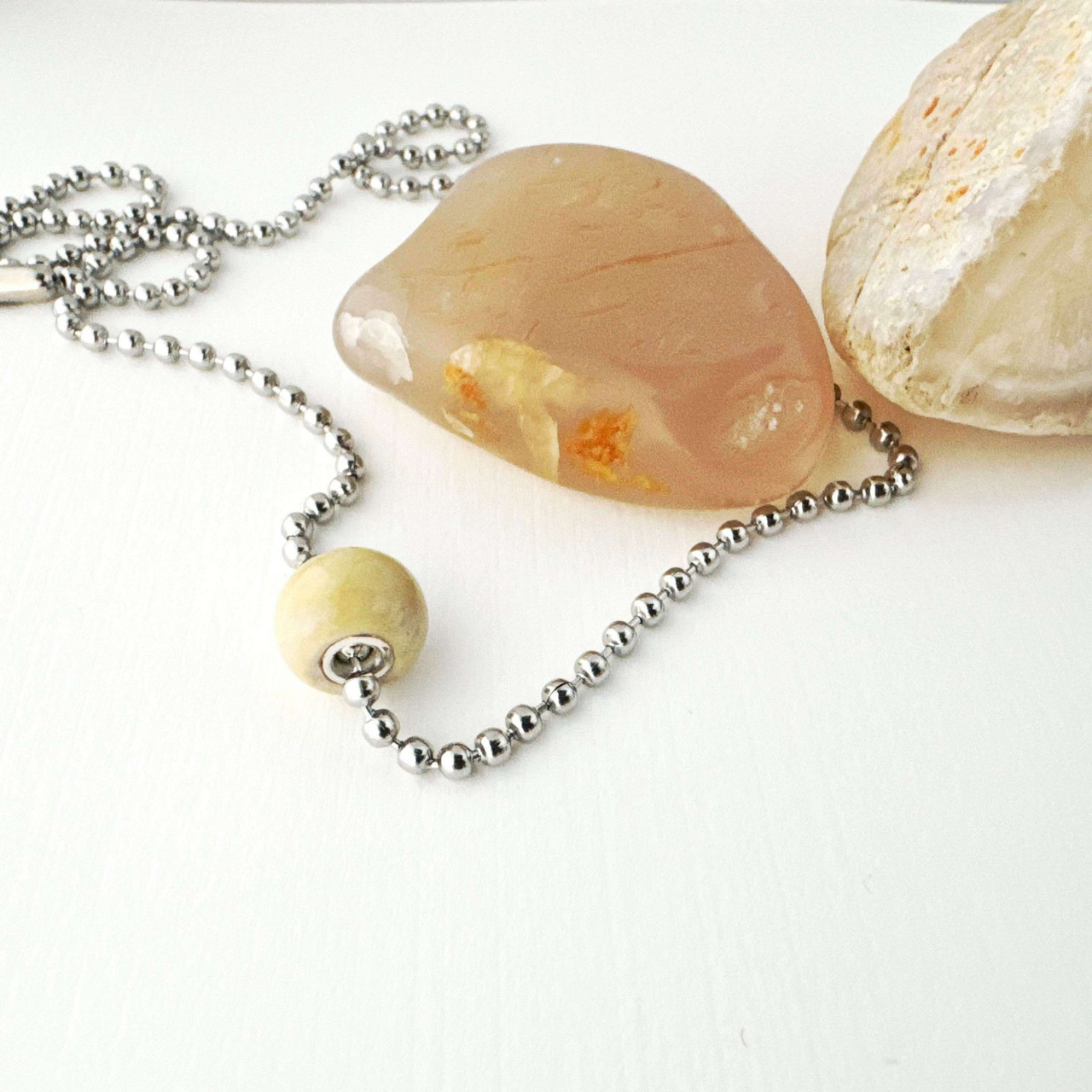 Classic cremation ash memorial necklace