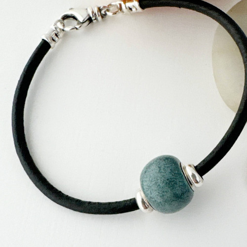 Replace leather band and silver clasp and spacer beads