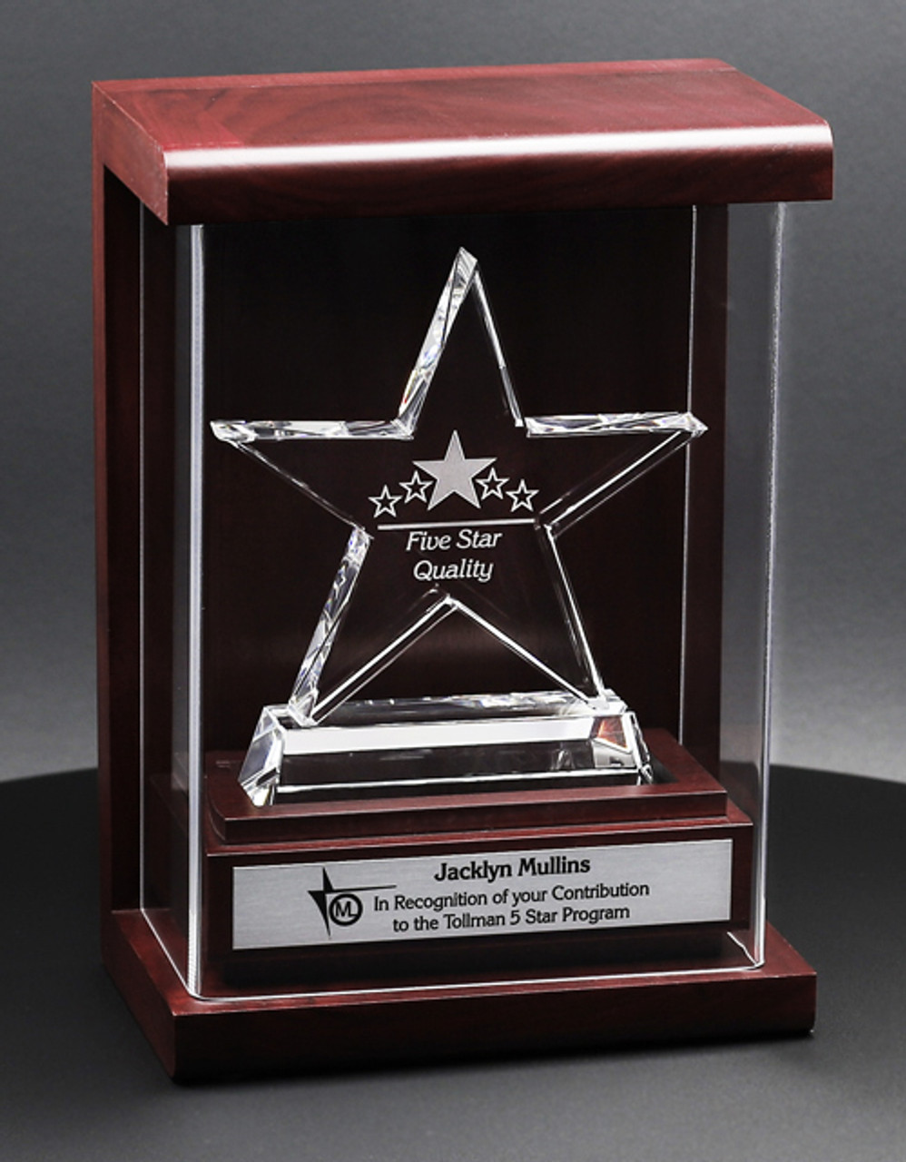 Victory Star Award Plaque for Employee Recognition