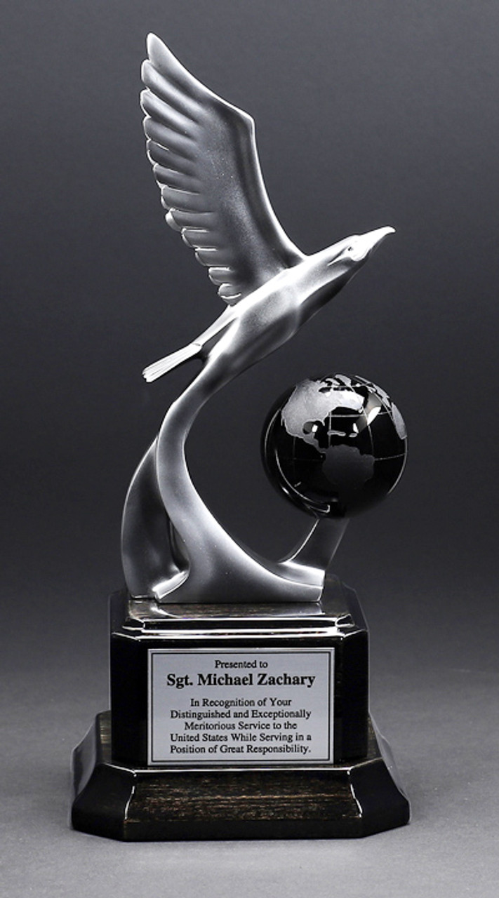 New Heights Modern Eagle Award Black Crystal Globe ASAP Awards