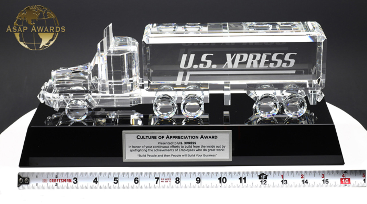 NEW EXTRA LARGE Crystal Semi Truck Award - Limited Edition 29ABXL