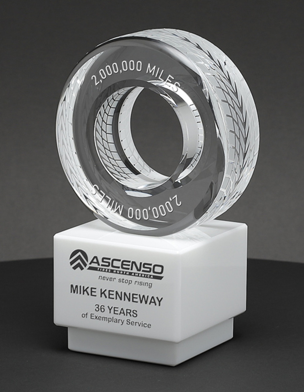 Modern Crystal Safe Driver Award 29WHTTRE | Custom Engraved Trophy