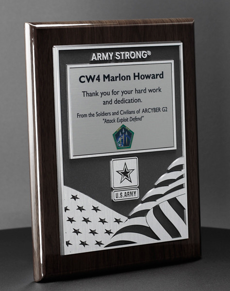 Military Plaque Award Engraved for US Army PQUS3PWW