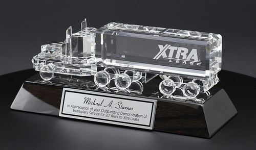 Crystal truck driver award 29AE2 for fleet driver recognition programs