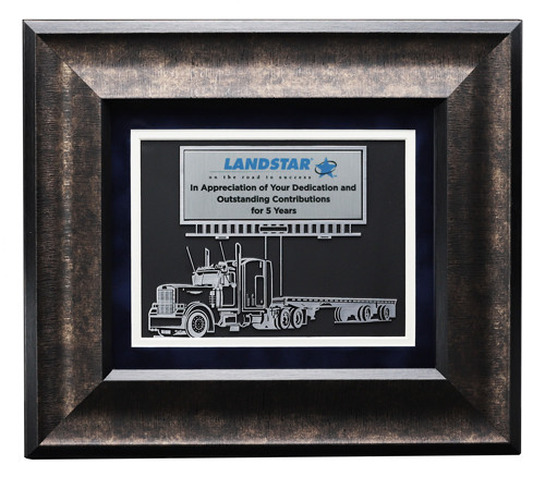 Flatbed Truck Driver Framed Award Plaque 29FRTF3