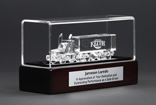 Semi truck crystal truck driver award 29C for safe driver recognition