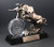 Large Bronze Bull trophy charging over the thick round crystal etched with your logo and employees name