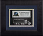 Framed shadow box plaque award with a crystal semi truck inside to recognize achievements of great truck drivers