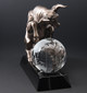 Raging Bronze Bull Trophy Award Personalized with your Logo and Text for a recogntion Award