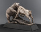 bronze bull and bear trophy