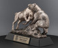 bronze bull and bear trophy