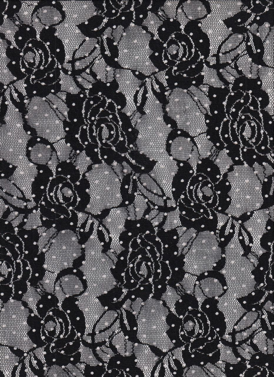 Black lace fabric