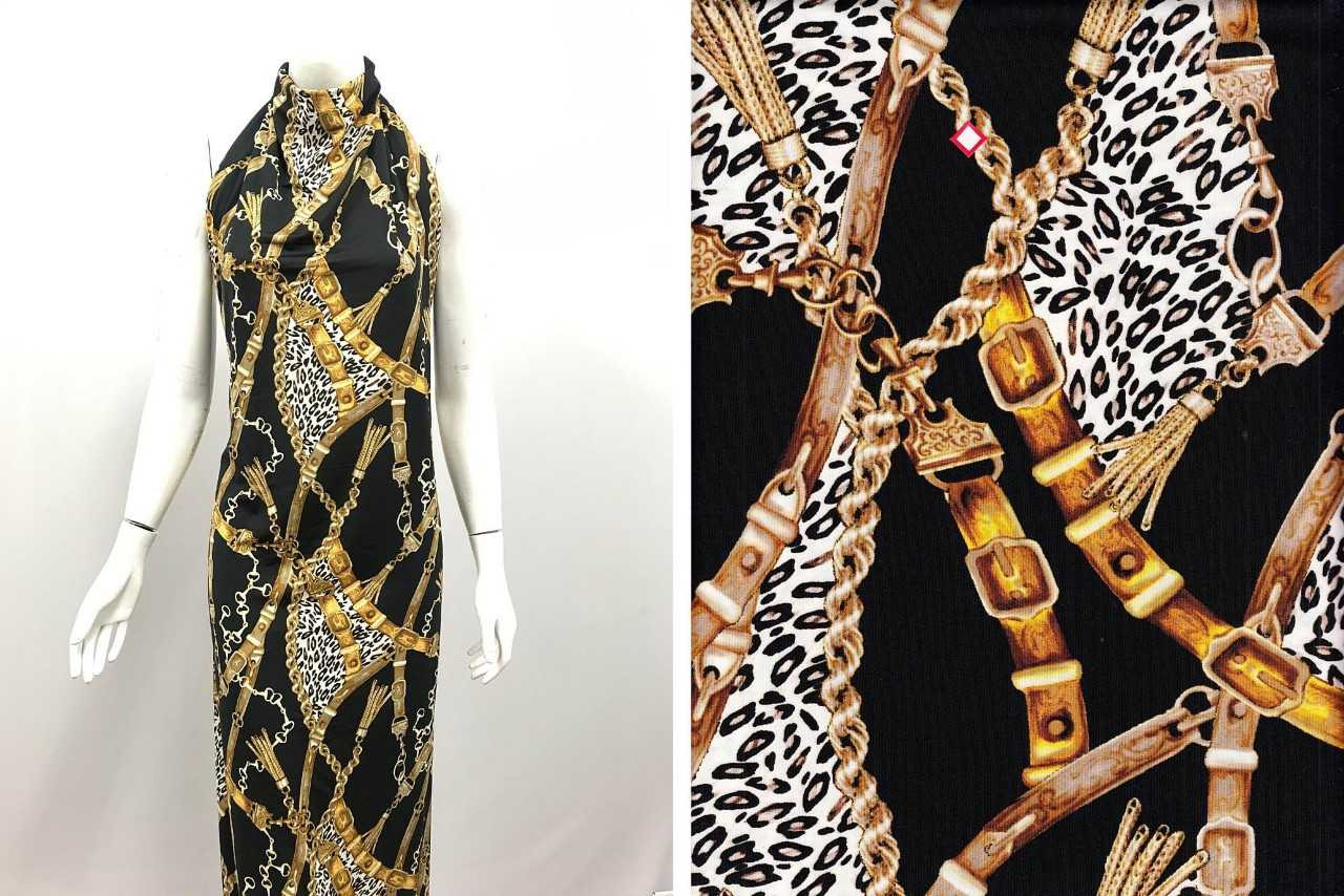 Versace Knits Dty Brushed Polyester Knits Spandex Fabric DTY Brush