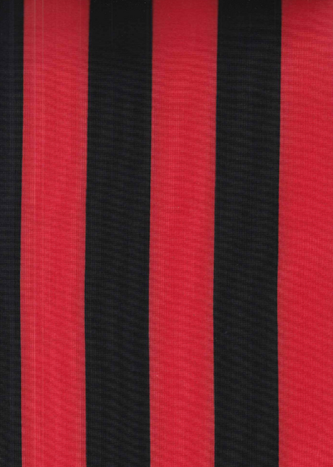 Stripe Knit Techno Fabric - Techno S250 Black-Coral