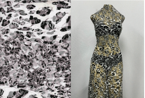 Animal Knits Lace Fabric- Lace PrtA087 Gray