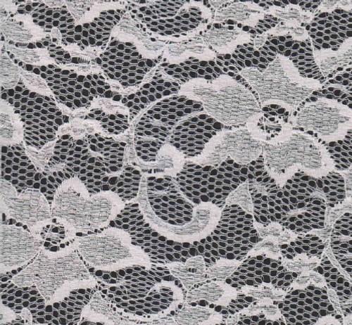 Dusty Olive Abstract Floral Lace Knit Fabric