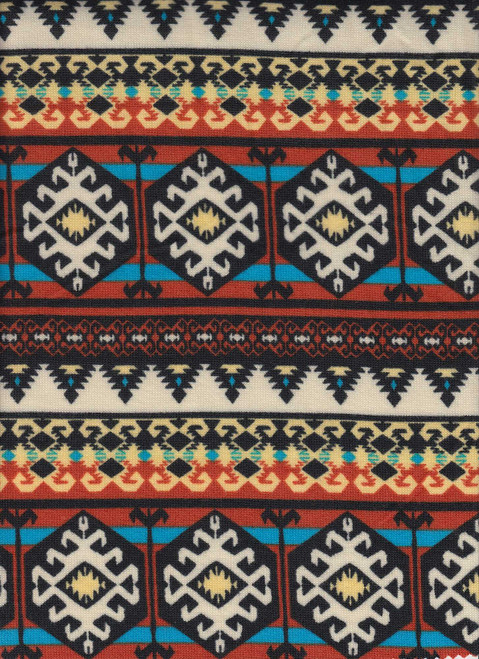 Aztec Knit Hachi Fabric- HachibrusAz338 Rust-Yellow