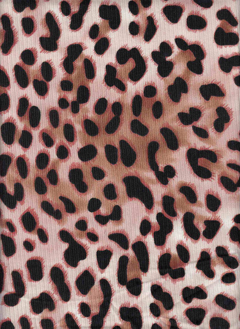 Single Jersey Polyester Fabric 60 Inches Wide Cheetah Animal Print