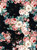 Floral Knit DTY Brushed Polyester Knit Spandex Fabric - DTY Brush F8129 Black-Rose