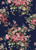 Floral Knit DTY Brushed Polyester Knit Spandex Fabric - DTY Brush F9929 Navy-Rose