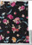 Floral Woven Ray Crepon Fabric- Rayon CreponF330 Black-Majenta