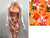 Floral Knit DTY Polyester Knit Spandex Fabric - DTY F1039S Coral-Rust