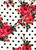 Dots Floral Knits Fabric - DTY Brush Df1075 Ivory-BlackDot-Coral