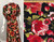 Floral Knit DTY Brushed Polyester Knit Spandex Fabric - DTY Brush F1296  black-red