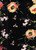 Floral Woven Bubble Crepe Fabric - Bubble Crepe F0084B Black-Peach-Yellow