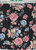 Floral Woven Bubble Crepe Fabric - Bubble Crepe F0098 Black-Rose