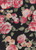 Floral Woven Bubble Crepe Fabric - Bubble Crepe F159 Black-Coral