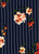 Stripe Floral Knit DTY Brushed Polyester Knit Spandex Fabric - DTY Brush F1151V Navy-White-Rust
